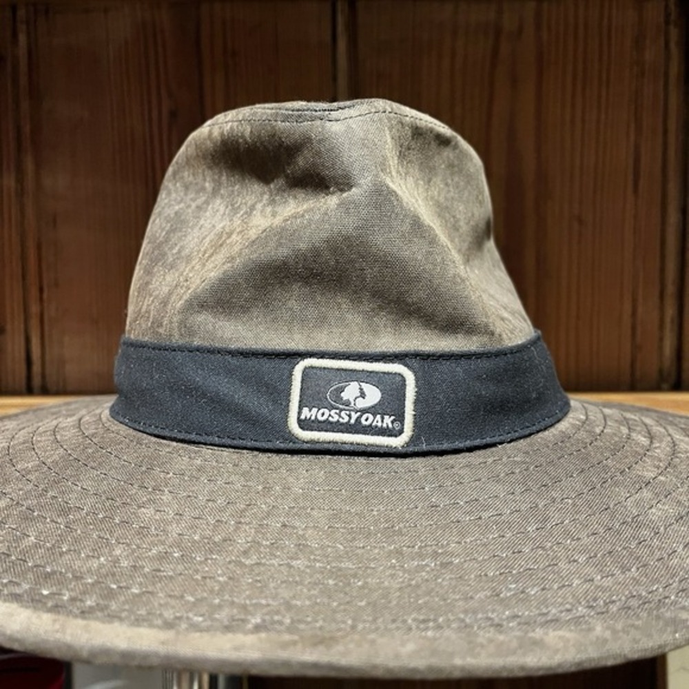 Mossy Oak By Outdoor Cap Wide Flat Brim Hat Brown Men's Sz S/M Sun Beach